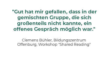 Quelle: Bildungswerk der Erzdiözese Freiburg Zitate von Teilnehmenden des Bildungswerks
